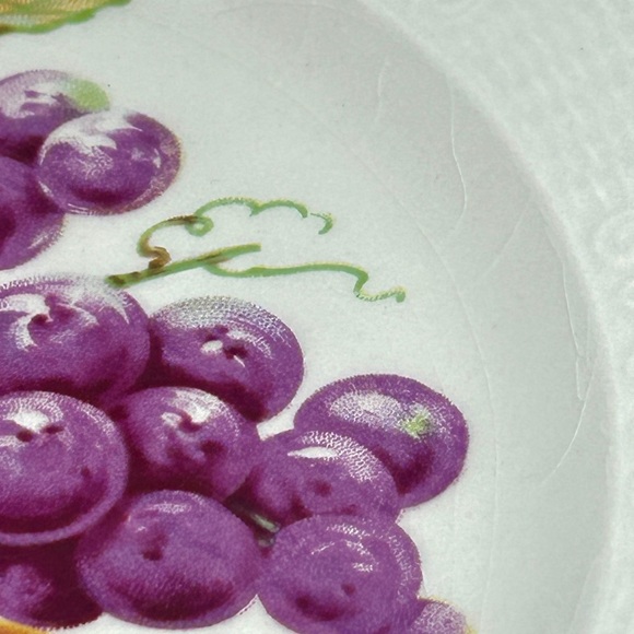 Marlborough Old English Simpsons Set Of 12 Ironstone Salad Plates Fruit Design - Picture 3 of 12